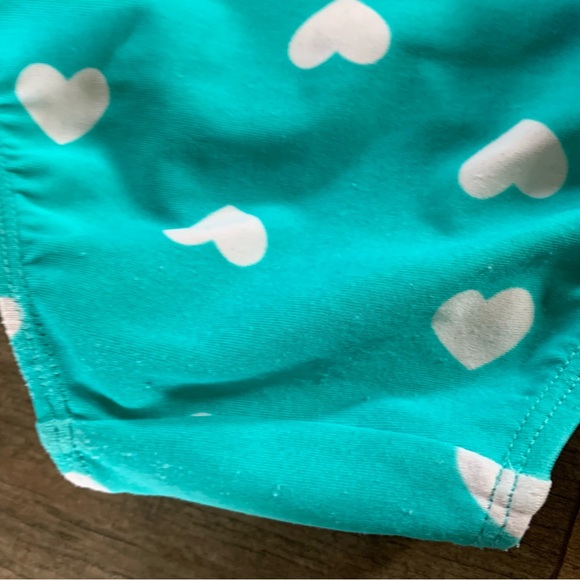 2 old navy hearts one piece swimsuits aqua and purple - Picture 3 of 5